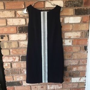 Vince Camuto Navy Embroidered Shift Dress NWT